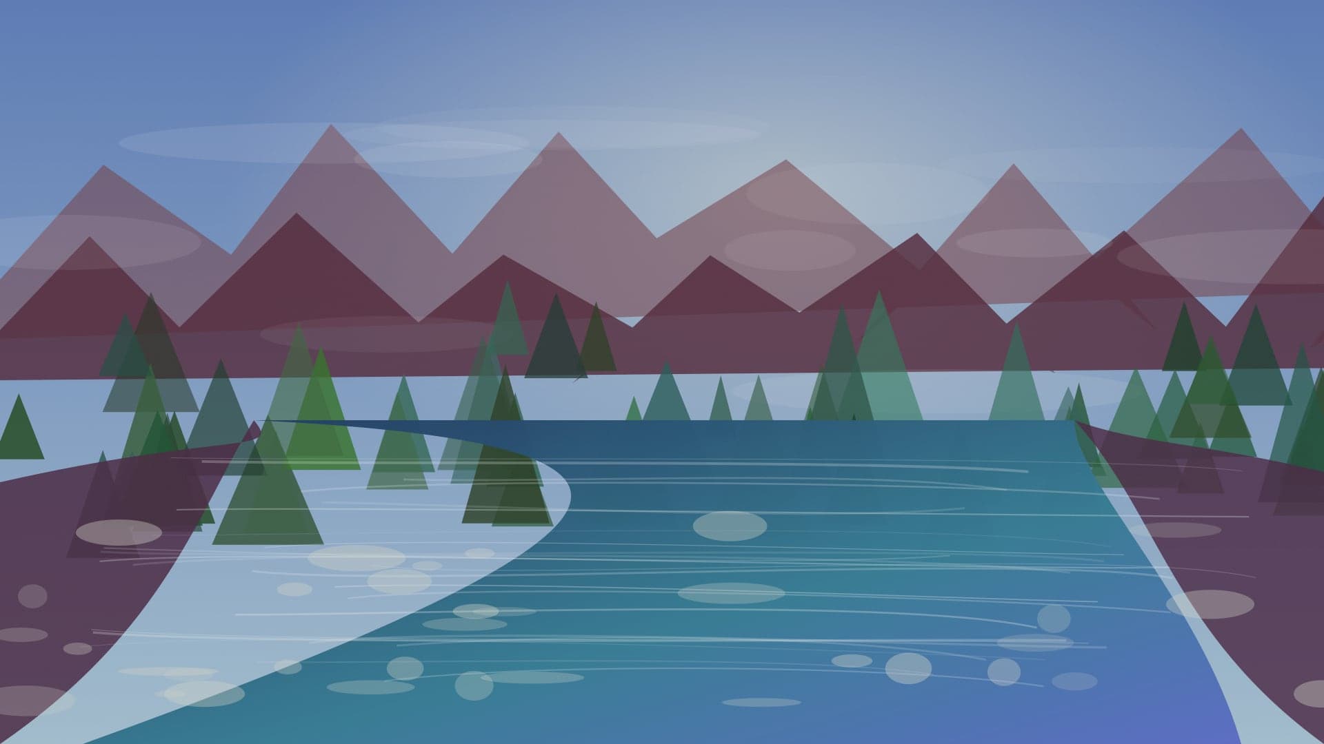 Generated regional California foothill river scene used for North Fork American River planning