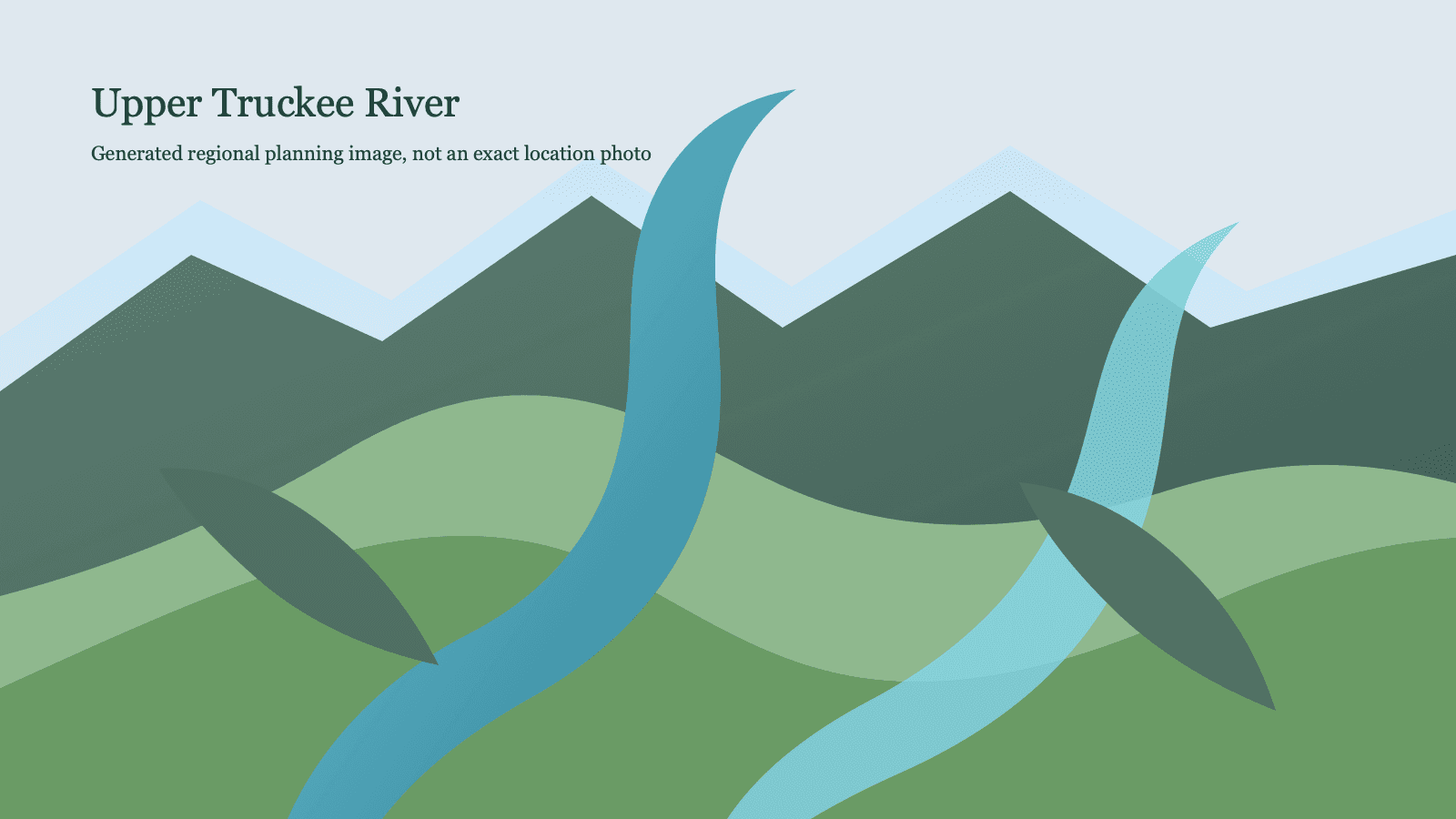 Generated alpine meadow river scene representing the Upper Truckee River near Meyers