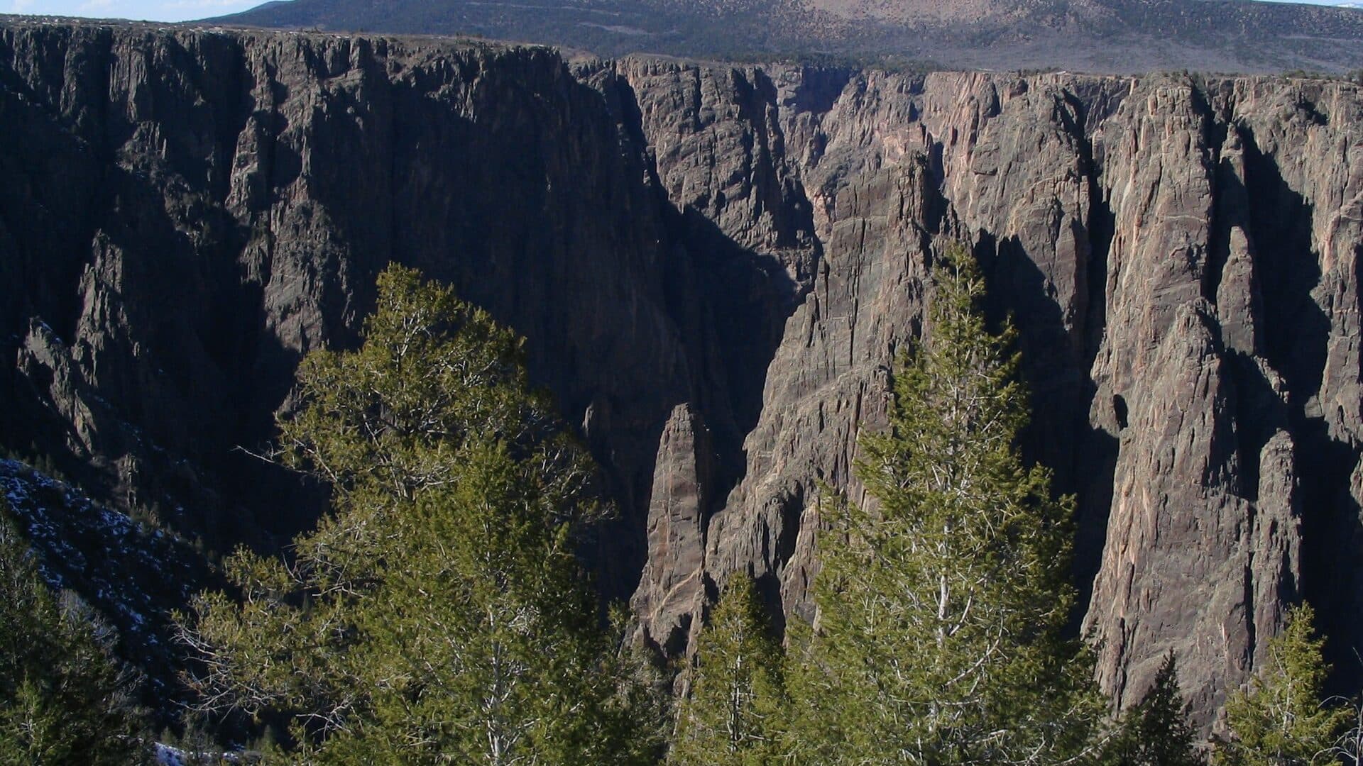 Black Canyon of the Gunnison landscape above canyon trout water