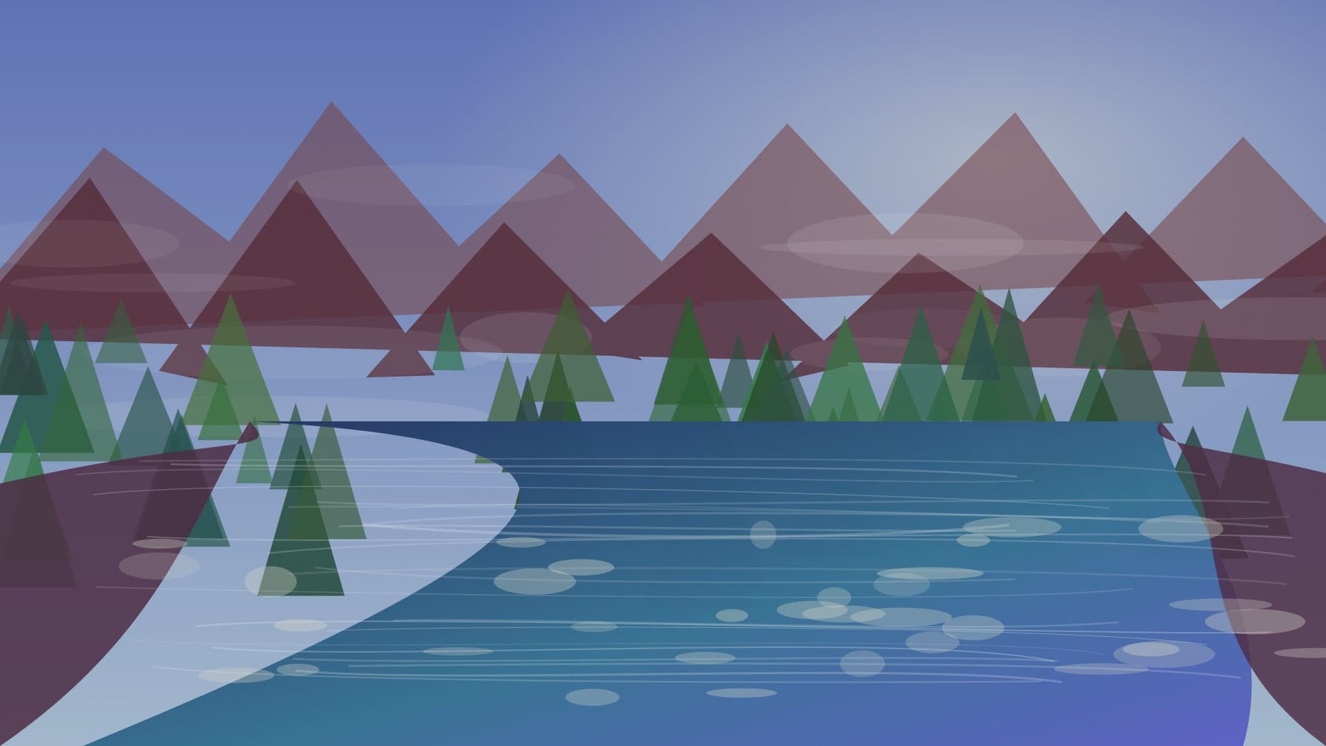 Generated regional Colorado river scene for The Elk River planning; not an exact location photo