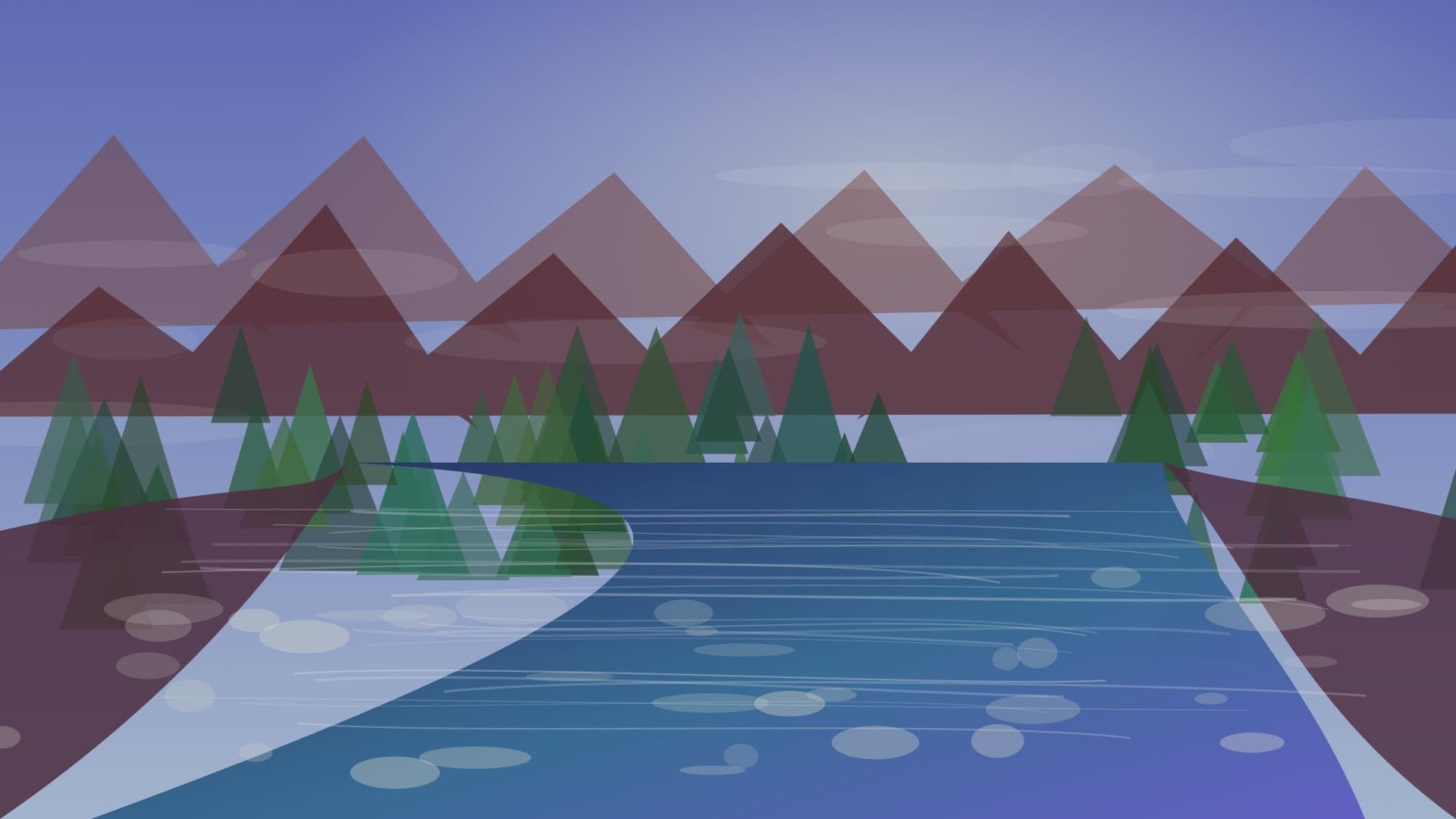 Generated regional Colorado river scene for Upper Gunnison River planning; not an exact location photo