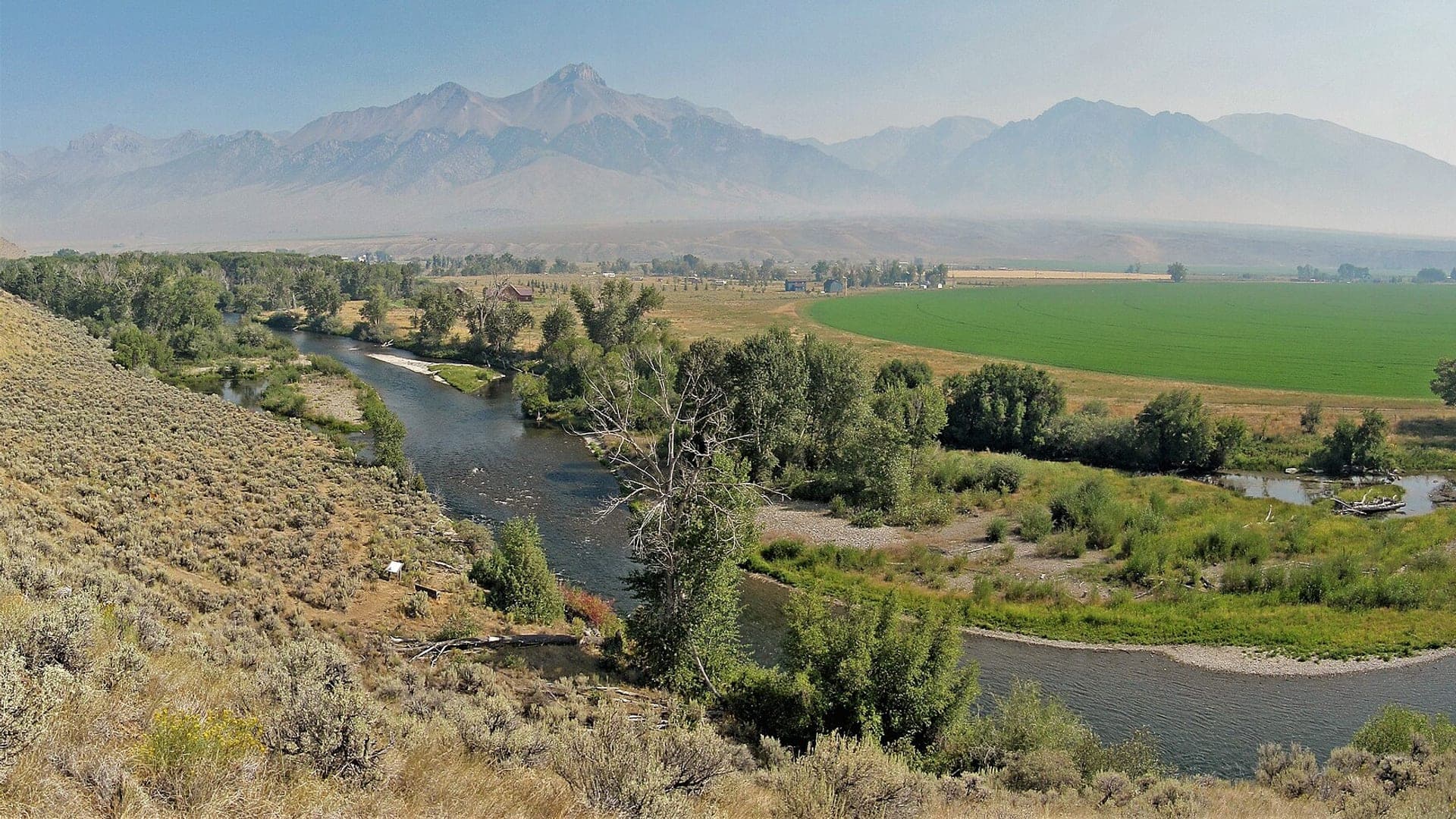 Big Lost River water or watershed scenery in Idaho