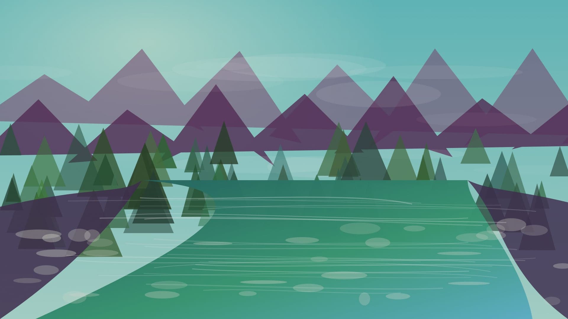 Generated regional Virginia river scene for South Fork Holston River planning; not an exact location photo
