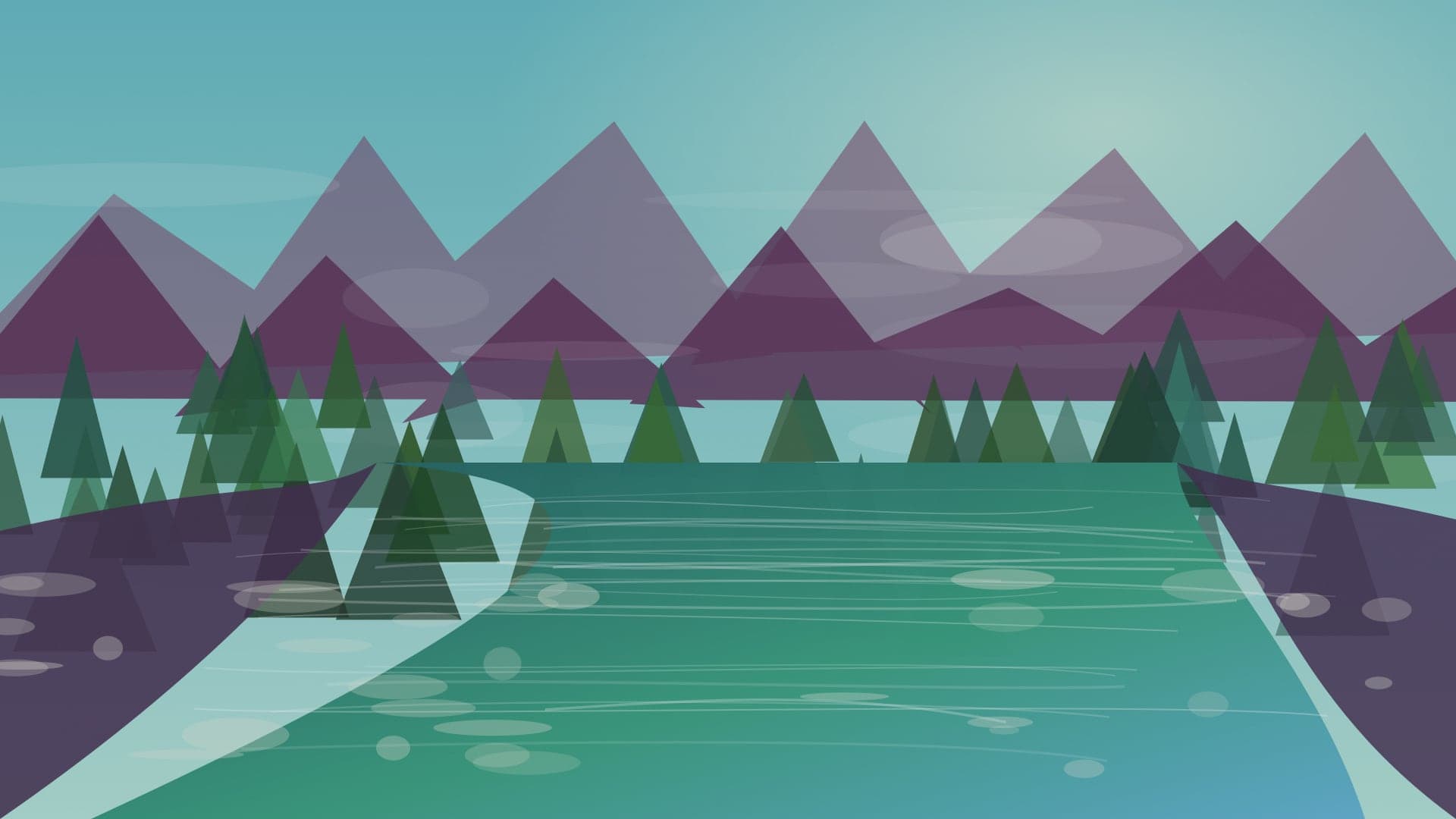 Generated regional Virginia river scene for Upper James River planning; not an exact location photo