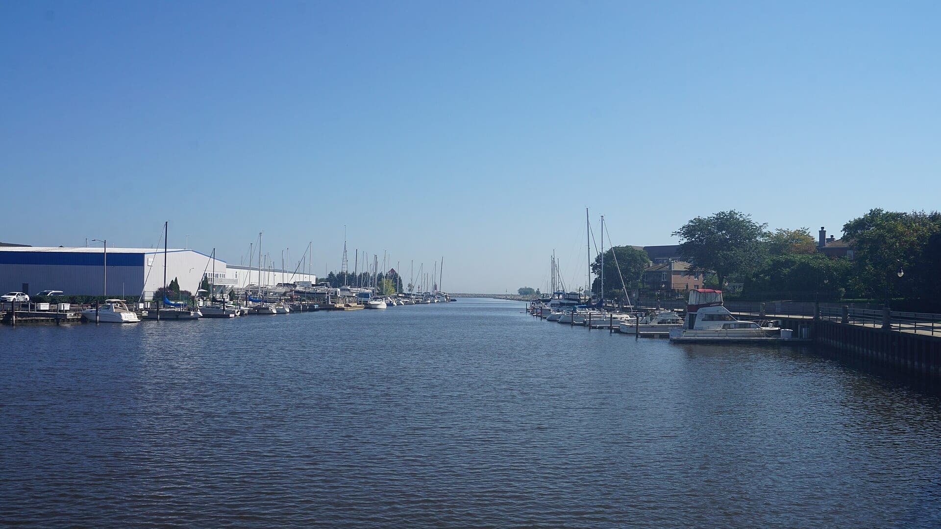 Root River water or watershed scenery in Wisconsin