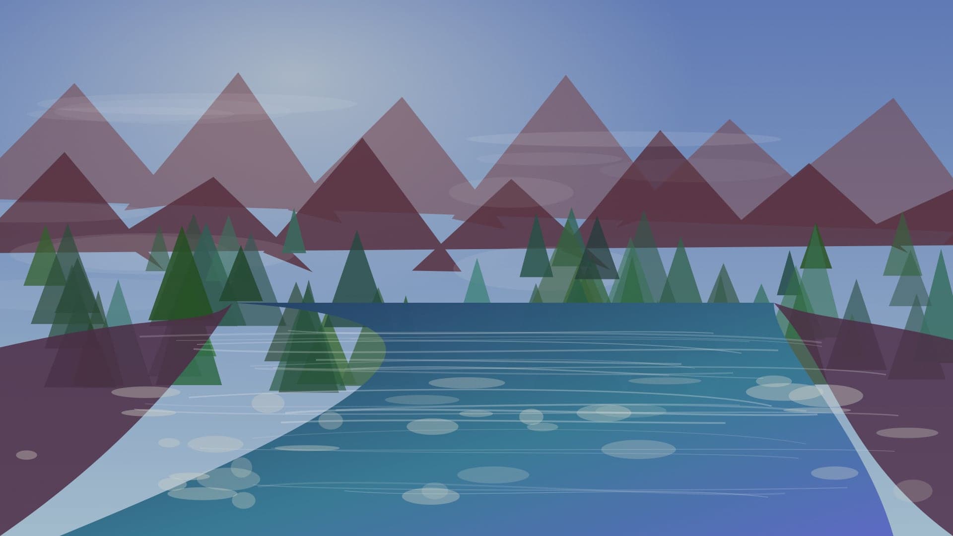 Generated regional Wisconsin river scene for Wisconsin River Upper planning; not an exact location photo