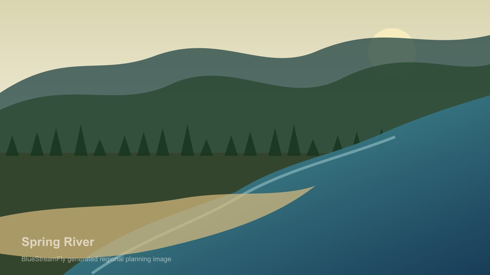 Generated Arkansas spring creek and Ozark river scene for Spring River planning; not an exact location photo
