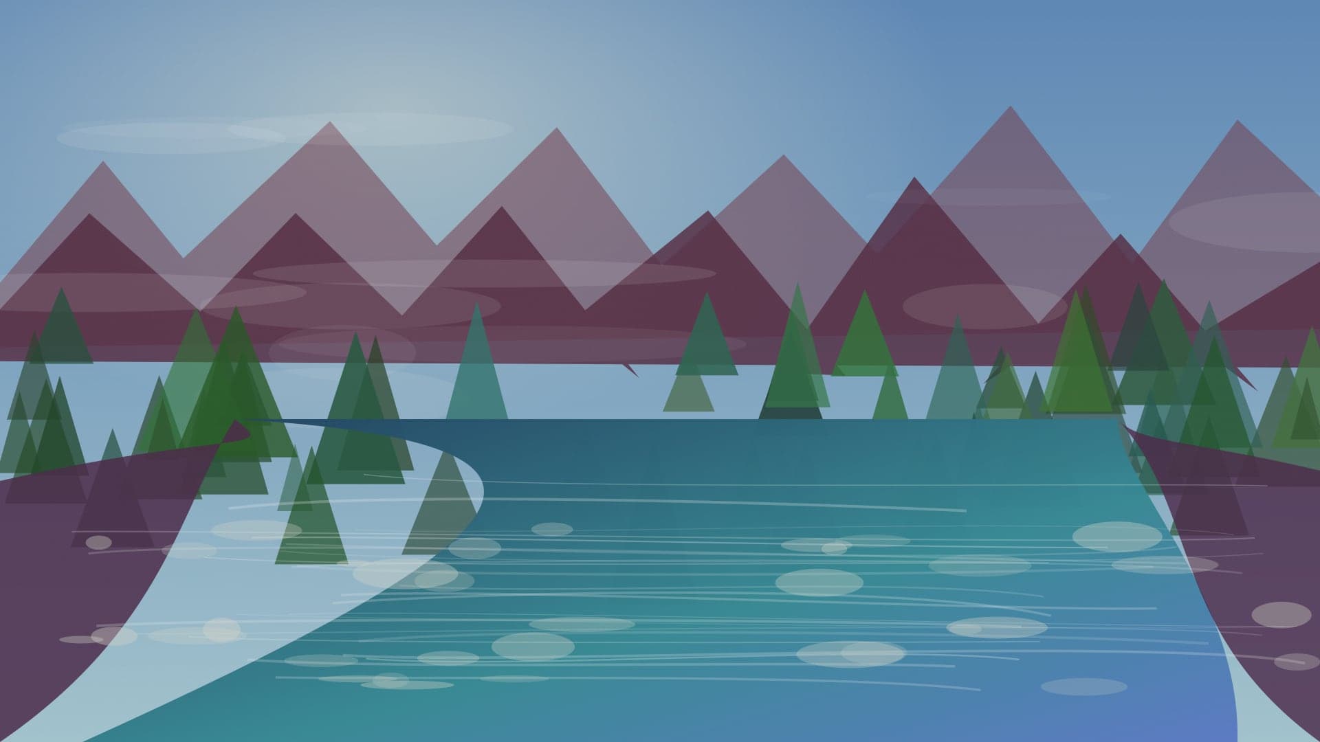 Generated regional Indiana river scene for East Fork Whitewater River planning; not an exact location photo