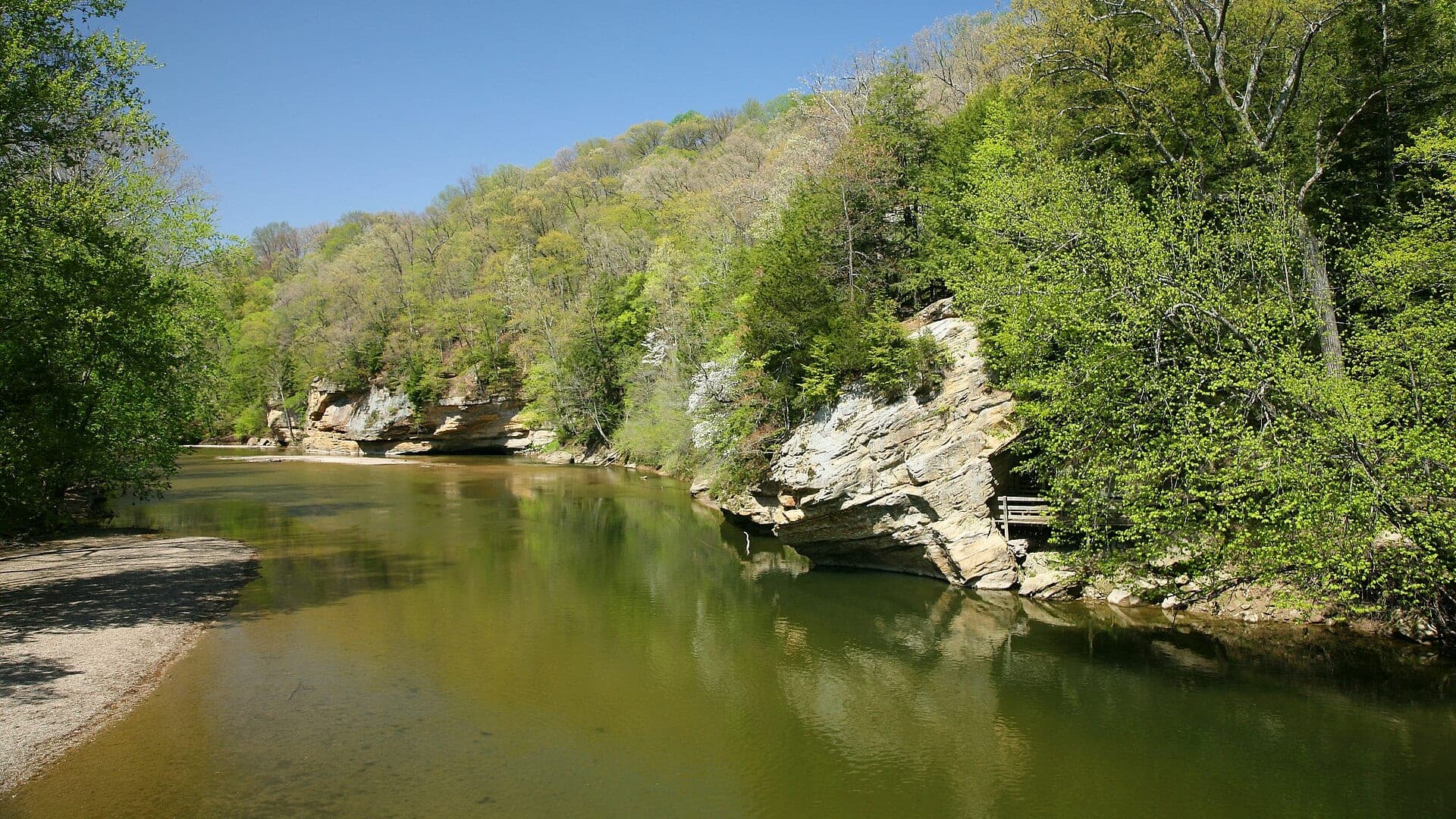Sugar Creek water or watershed scenery in Indiana