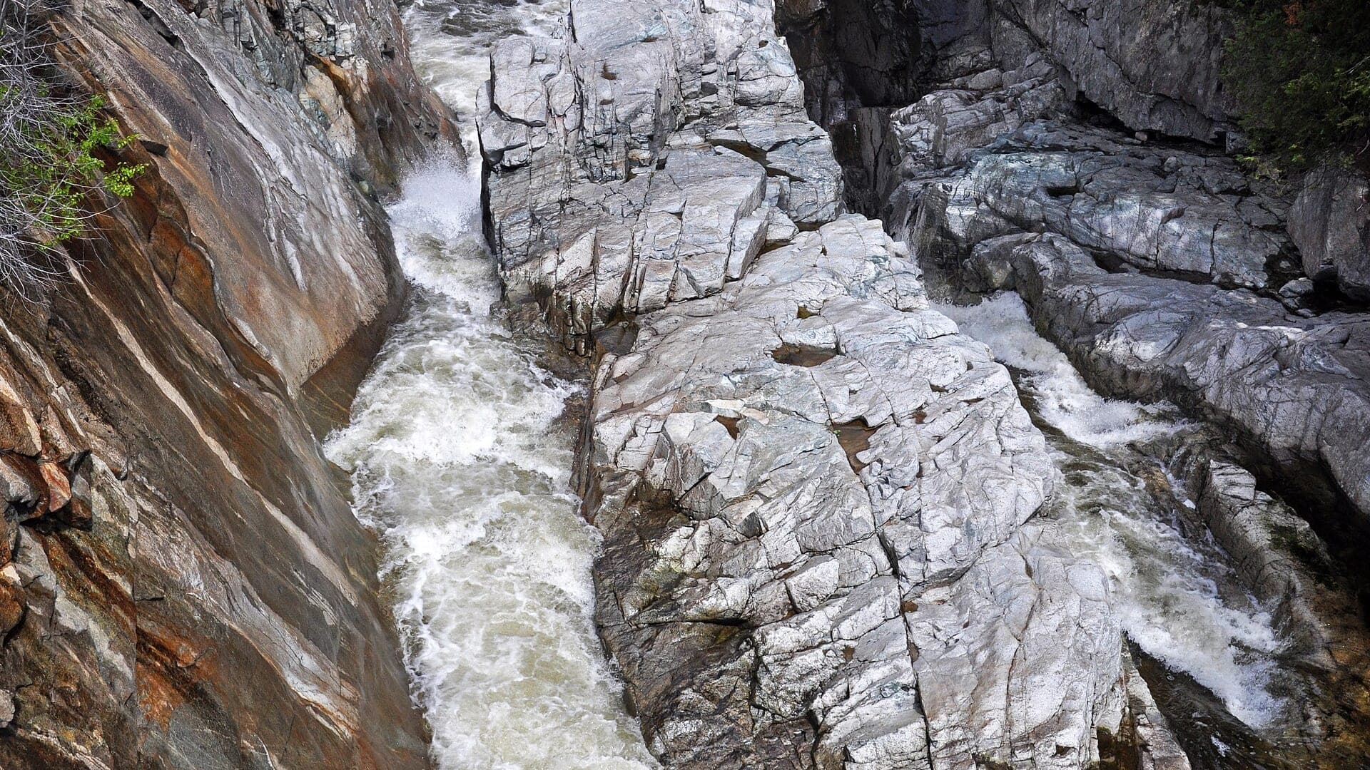 West Branch Ausable River at Flume Falls in New York