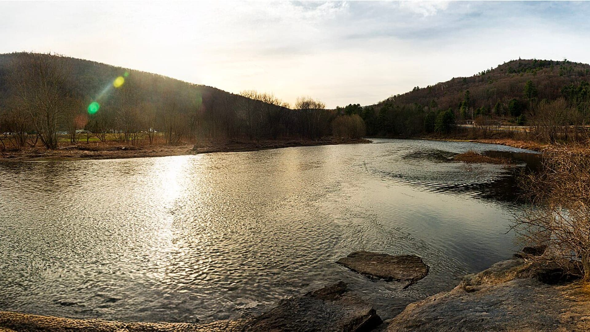 Delaware River, East Branch water or watershed scenery in New York